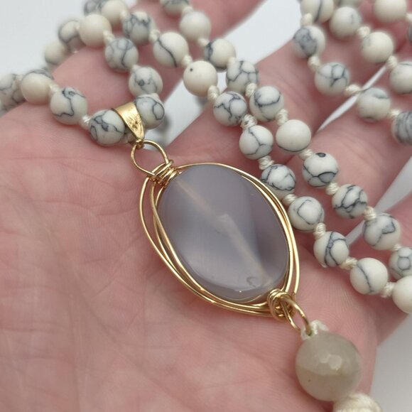 Hangs 24 Inches Wrapped Prayer Beads Necklace B142 - Picture 4 of 6